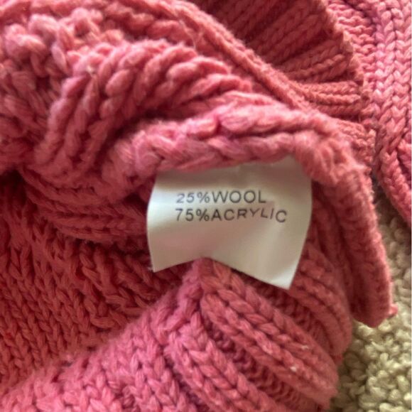 Anaya Princess Polly Pink Oversized Cable Sweater - Picture 4 of 8